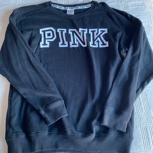 PINK black crew neck